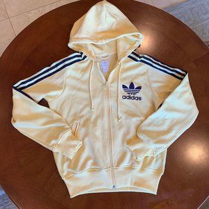Vintage Yellow and Purple Adidas Stripe Jacket